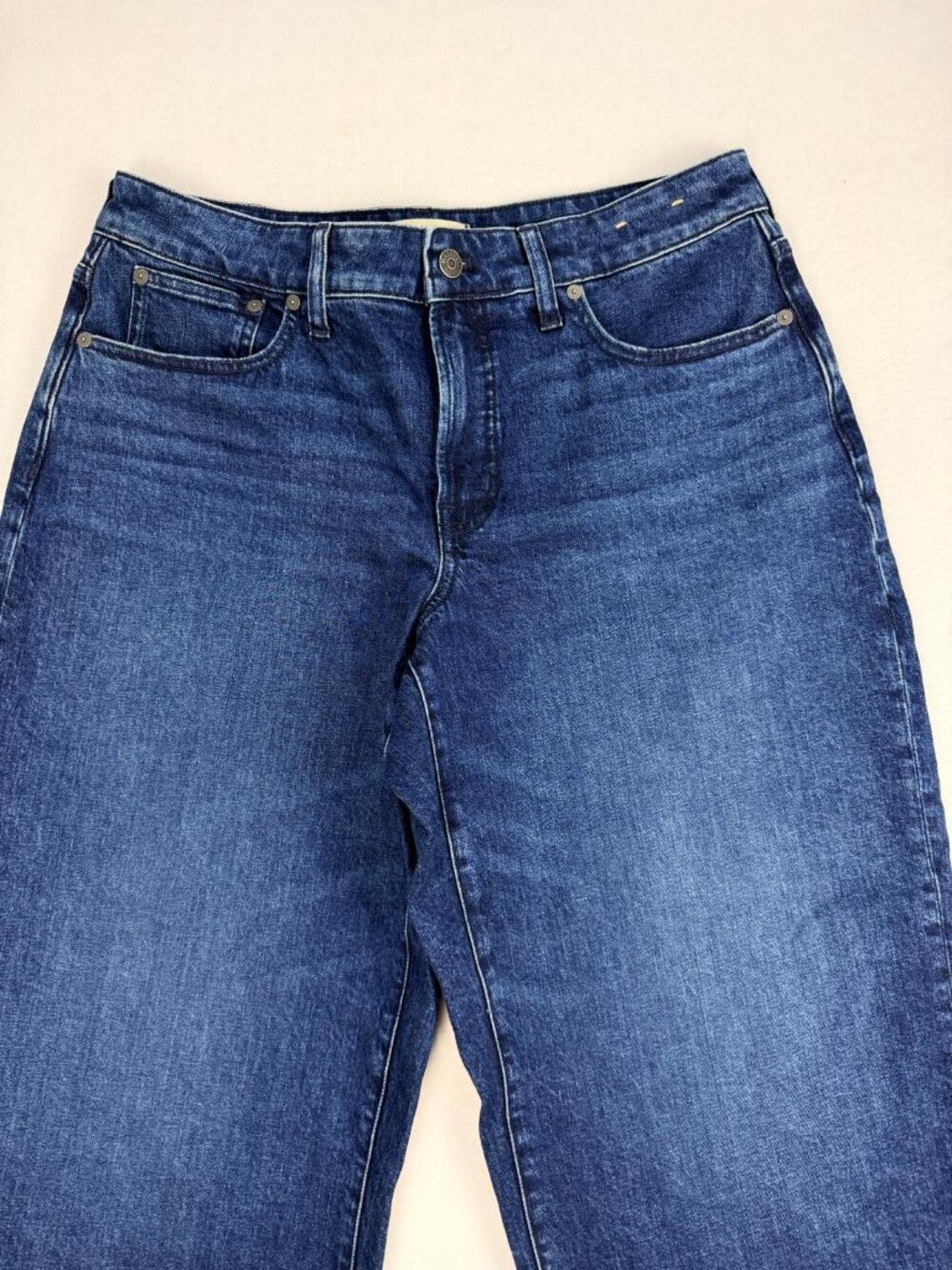 Madewell Curvy Perfect Vintage Wide Leg Jeans Women 31P Blue High Rise Crop - Picture 5 of 14